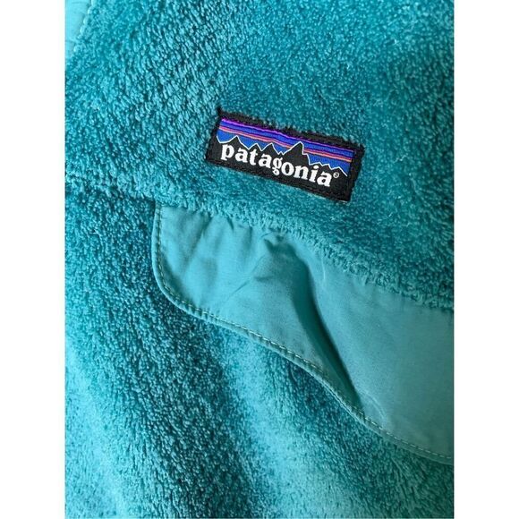 Patagonia Retool Snap T Fleece sweatshirt pullover teal women's size large 25442 - Picture 3 of 6